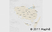 Shaded Relief 3D Map of Fyn, lighten, desaturated