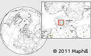 Blank Location Map of Aarup, within the entire country