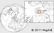 Blank Location Map of Aarup, highlighted country