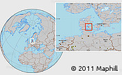 Gray Location Map of Aarup