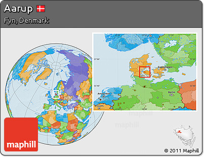Political Location Map of Aarup