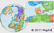 Political Location Map of Aarup, highlighted parent region