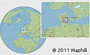 Savanna Style Location Map of Aarup