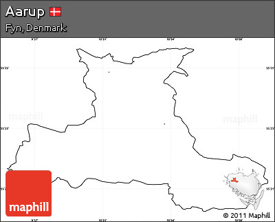 Blank Simple Map of Aarup, cropped outside