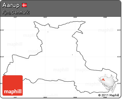 Blank Simple Map of Aarup, cropped outside