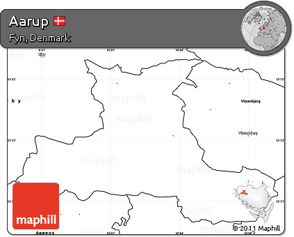 Blank Simple Map of Aarup