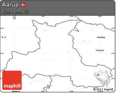 Blank Simple Map of Aarup