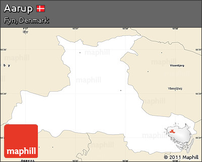 Classic Style Simple Map of Aarup