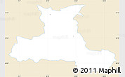 Classic Style Simple Map of Aarup, single color outside