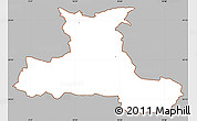 Gray Simple Map of Aarup, cropped outside