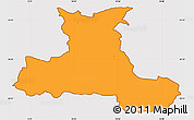 Political Simple Map of Aarup, cropped outside