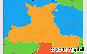 Political Simple Map of Aarup