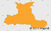 Political Simple Map of Aarup, single color outside