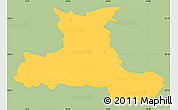 Savanna Style Simple Map of Aarup, single color outside