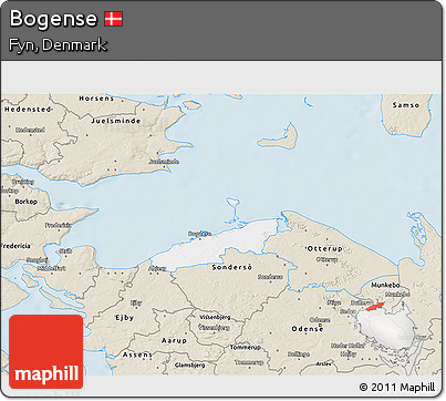 Classic Style 3D Map of Bogense