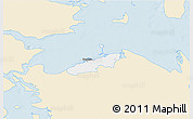Classic Style 3D Map of Bogense, single color outside