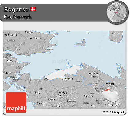 Gray 3D Map of Bogense