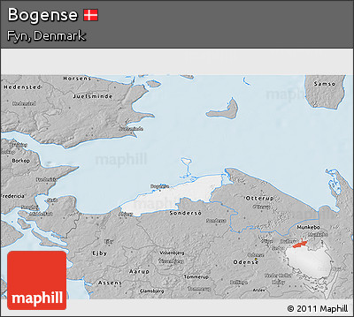 Gray 3D Map of Bogense