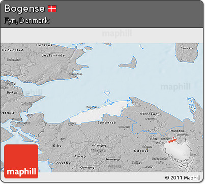 Gray 3D Map of Bogense