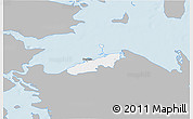 Gray 3D Map of Bogense, single color outside