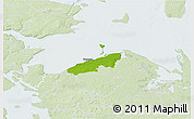 Physical 3D Map of Bogense, lighten