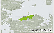 Physical 3D Map of Bogense, lighten, semi-desaturated