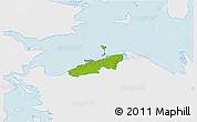Physical 3D Map of Bogense, single color outside