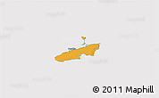 Political 3D Map of Bogense, cropped outside