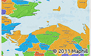 Political 3D Map of Bogense