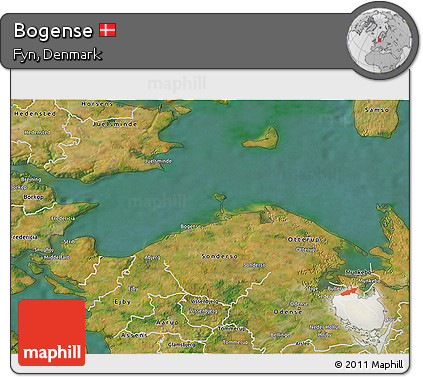 Satellite 3D Map of Bogense