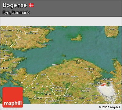 Satellite 3D Map of Bogense