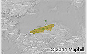 Satellite 3D Map of Bogense, lighten, desaturated