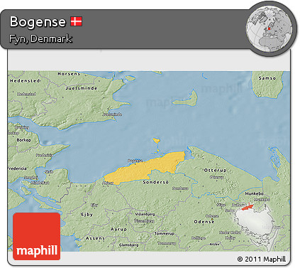 Savanna Style 3D Map of Bogense