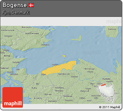 Savanna Style 3D Map of Bogense