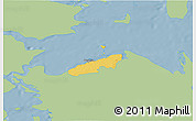 Savanna Style 3D Map of Bogense, single color outside