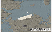 Shaded Relief 3D Map of Bogense, darken