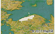 Shaded Relief 3D Map of Bogense, satellite outside