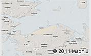 Shaded Relief 3D Map of Bogense, semi-desaturated