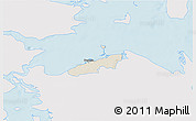 Shaded Relief 3D Map of Bogense, single color outside