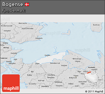 Silver Style 3D Map of Bogense