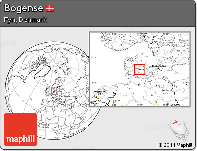 Blank Location Map of Bogense