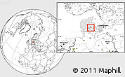 Blank Location Map of Bogense, highlighted country