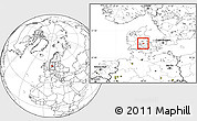 Blank Location Map of Bogense, highlighted parent region