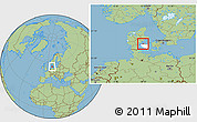 Savanna Style Location Map of Bogense, highlighted parent region