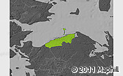 Physical Map of Bogense, darken, desaturated