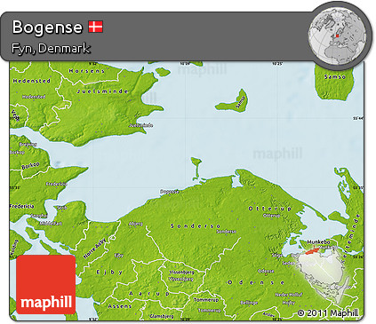 Physical Map of Bogense