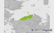 Physical Map of Bogense, lighten, desaturated