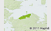 Physical Map of Bogense, lighten
