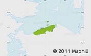 Physical Map of Bogense, single color outside