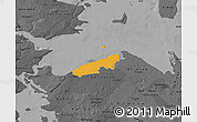 Political Map of Bogense, darken, desaturated